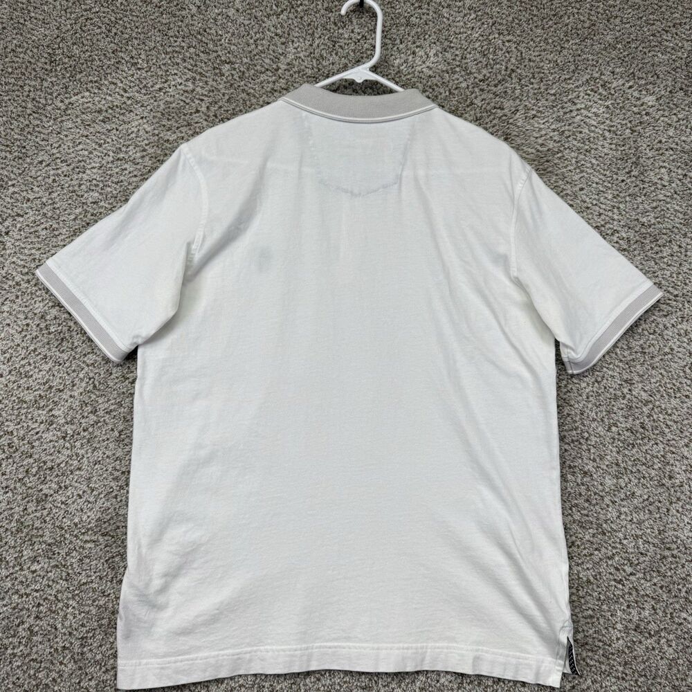 Robert Graham Polo Shirt Men's Large White Classic Fit Embroidered Skull‎ Crown - Picture 12 of 15